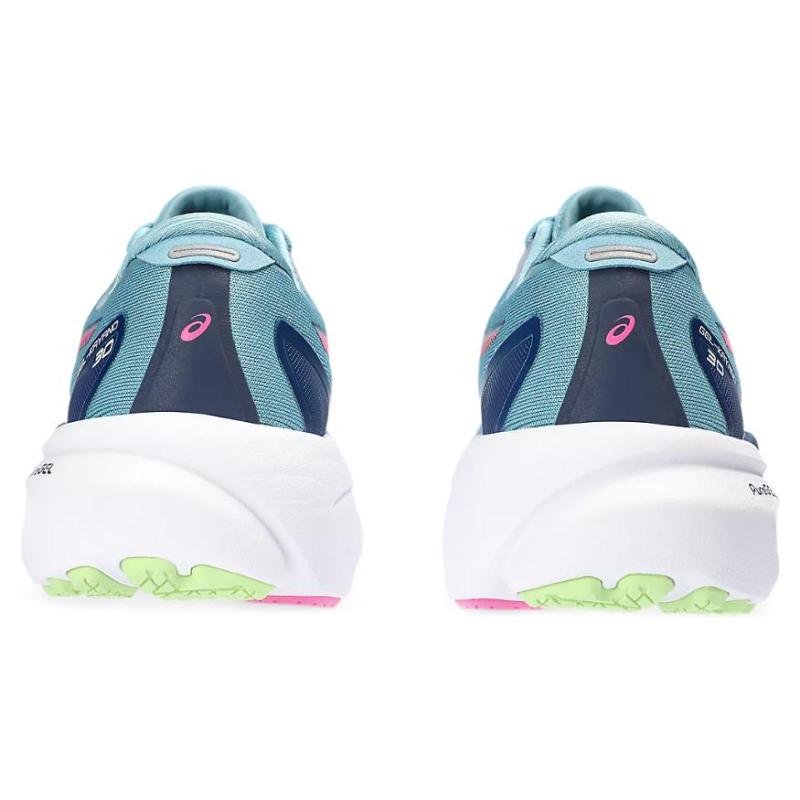 ASICS Gel Kayano 30 Gris Blue Lime Green Pink Women's Sneakers 1012B357-402