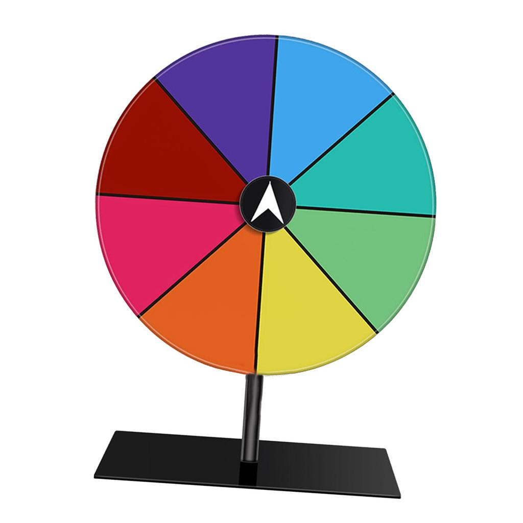 Tabletop Prize Turntable Draw Roulette Wheel with Stable Base Fortune for Teaching