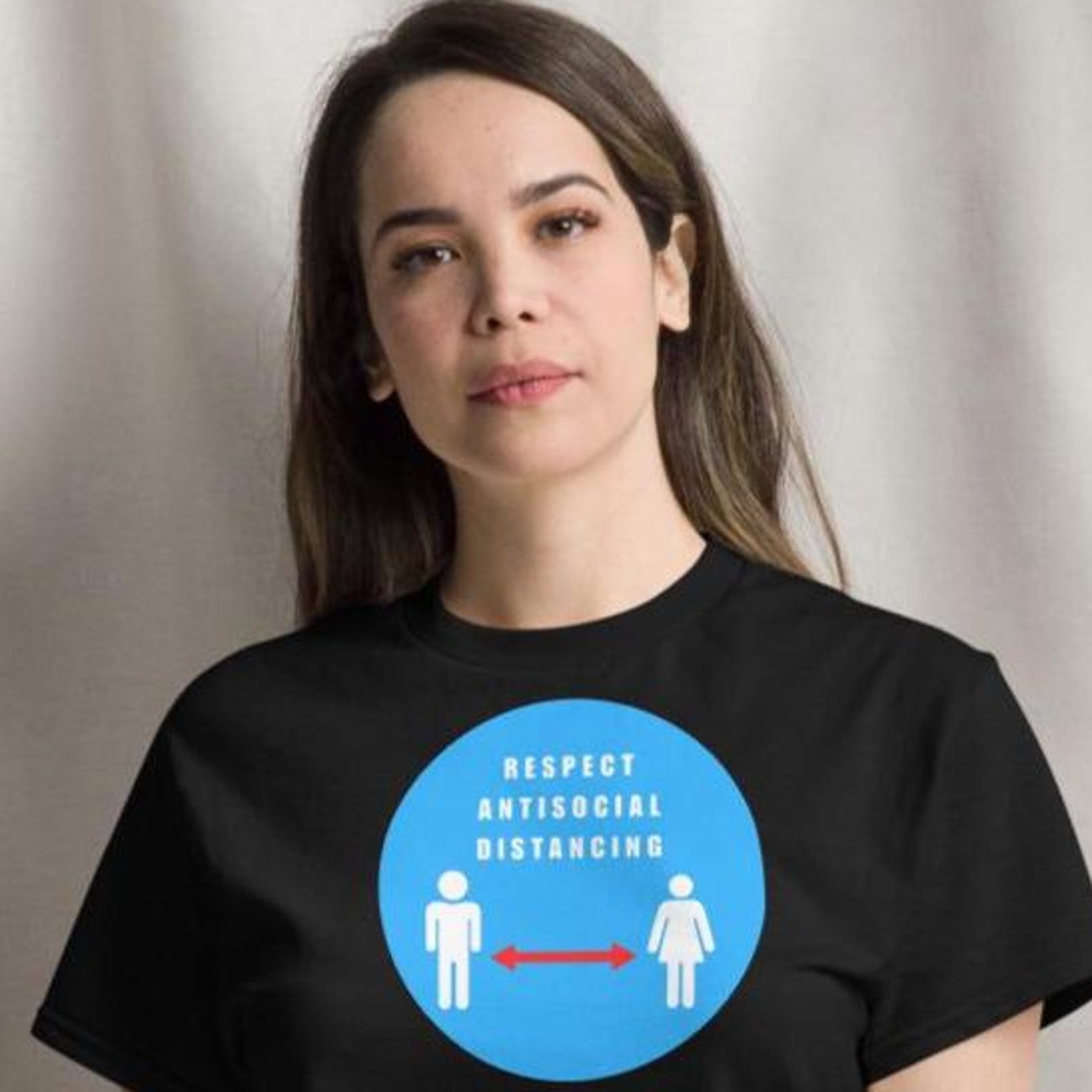 Respect Anit-Social Distancing Unisex Printed T Shirt 2XL
