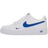 Air Force 1 Bequem Langlebig Atmungsaktiv Verschleißfest Niedrig geschnitten Kinder Skateschuhe Kinder Sneaker Weiß Blau IM7662-100