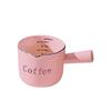 Ceramic Heat-Resistant Coffee Milk Jug with Dual Scale - Small Measuring Cup for Simple, Healthy Use