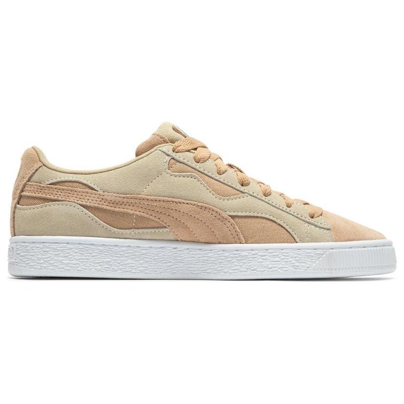 Puma Suede Camowave Earth - Dusty Tan Unisex Sneakers Granola White 390673-03