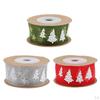 Christmas Ribbon, Tree Ribbons, Polyester Ribbon Crafts Gift Wrapping Festive Ribbons Decorations,