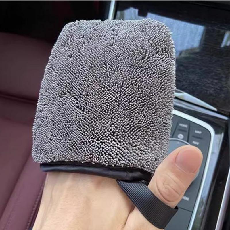 Car Detailing Gloves Auto Interior Paint Wash Mitt Polyester Detailing Tool For Leather Seat Door Instrument Panel Wheel