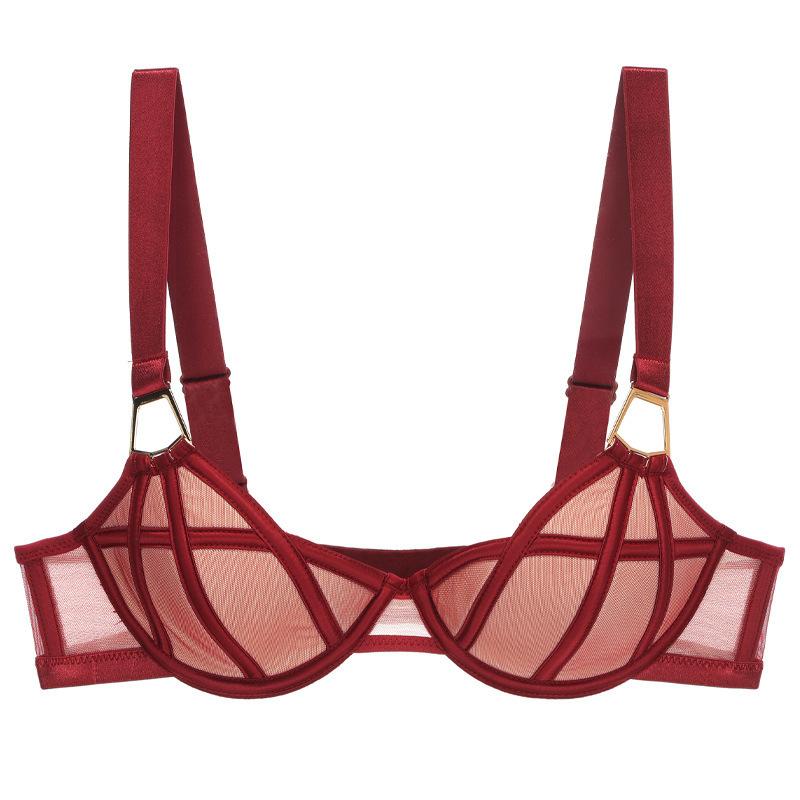 

Французское нижнее белье сексуальное тонкое сетчатое широкие бретели мягкая косточка бюстгальтер чашка маленькая грудь показывает большую поддержку против провисания нижнее белье 85C