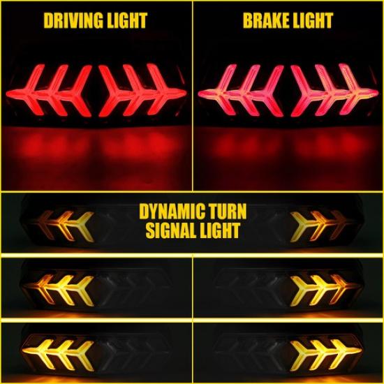 Integrated LED Red Brake Tail Light Turn Signal For Honda CB /CBR 650F 2014-2018
