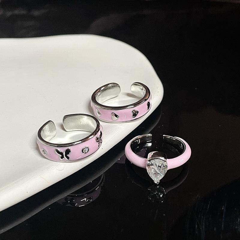 Index Finger Ring, Female Niche Design, Advanced Sense Of Love, Cold Wind Dripping Oil, Personalized Ring