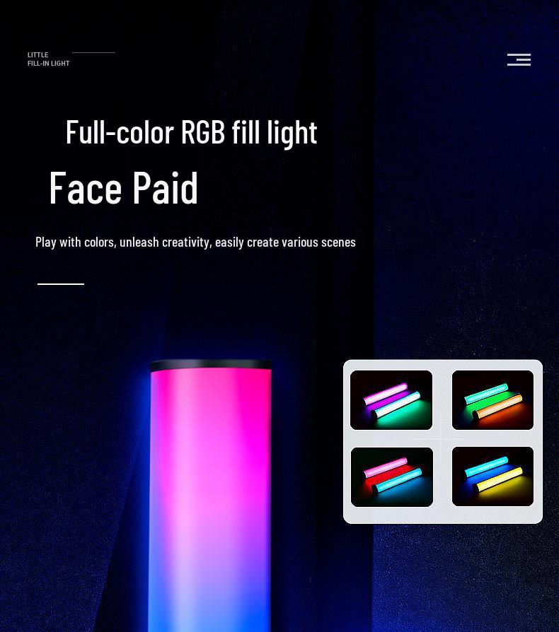 8VLOGLITE W200RGB Handheld LED Fill Light Stick for Photography and Live Streaming