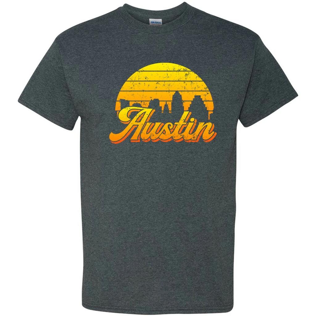 Austin TX Retro Skyline Sunset - Home State Pride Summer T Shirt