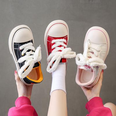 New Spring and Summer Breathable Women's Shoes Canvas Shoes Round Head Wear-resistant Heightening Versatile Casual Shoes