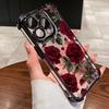 Transparent floral pattern phone case suitable for iPhone 17 16 15 14 13 12 11 Pro/Max/Plus anti drop and shockproof back cover