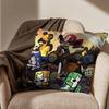Game Blue Red Castle Crashers Pillow Case Anti-dustmite Pillowcase Invisible zipper silky short plush Sofa cushion cover