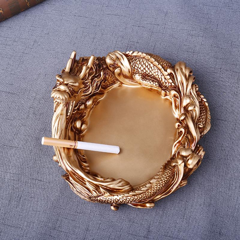 Chinese Wind Dragon Ashtray Creative Home Resin Artifact Decoration Ashtray Send A Friend Father's Day Gift