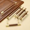 High-End Walnut Cabinet Door Handles Light Luxury Drawer Knobs, Furniture Cabinets Wardrobes Cupboards Pull