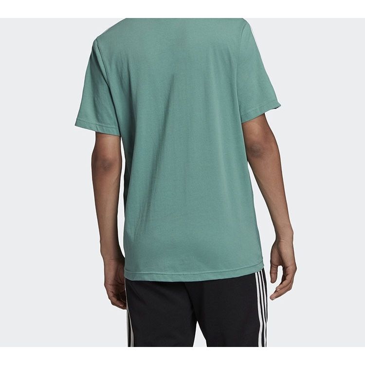 Adidas Originals Classic Logo Three-Stripe Short Sleeve T-Shirt Men Tops Plant-Green FM3799