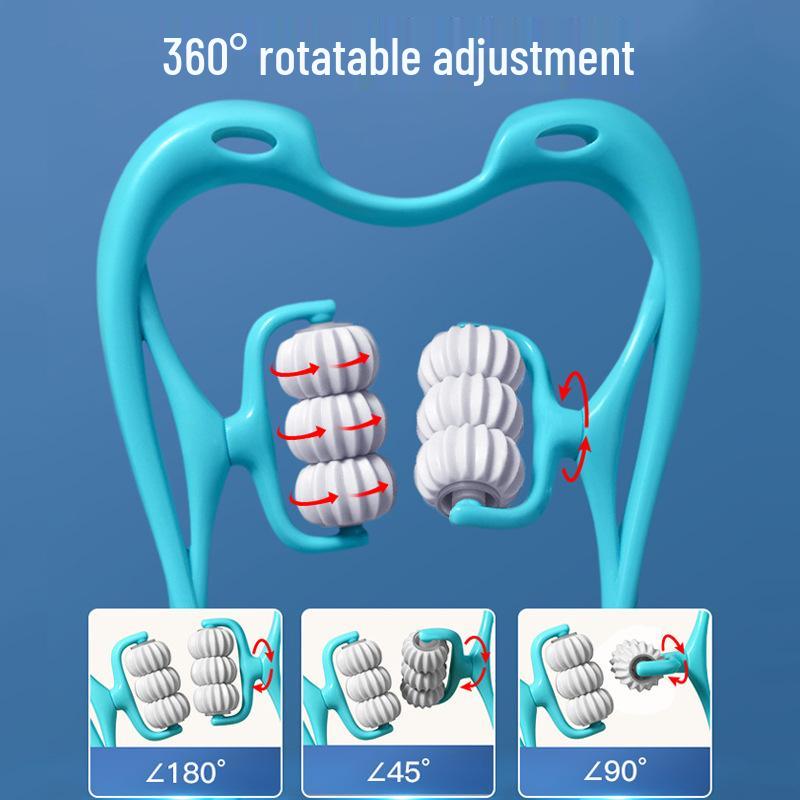 Handliches 6-Rollen-Nacken- und Schultermassagegerät