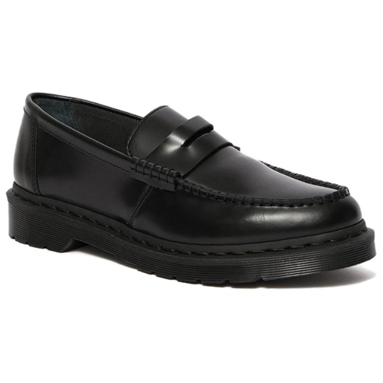Dr. Martens Penton Leather Round Toe Platform Loafers Unisex loafers Black 25015001