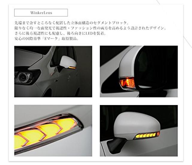 Prius 30 Flowing Door Mirror Blinker Lens LED Optional Lamp White AVEST Vertical Arrow Prius 30 Prius...
