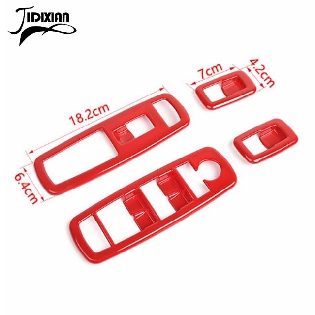 Car Inner Window Lift Switch Button Panel Decoration Cover Stickers for Dodge Charger Durango 2011-2022 for Dodge RAM