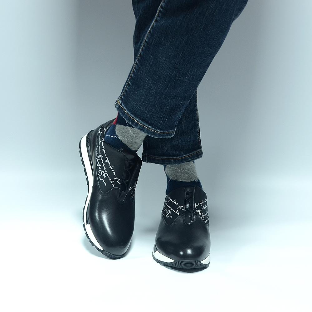 Classic Brand Design Men's Oxford Casual Sneakers Genuine Leather Lace-up Fashion Black Sport Shoes Man Chaussures Hommes