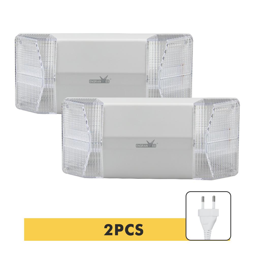 Dual Head LED Emergency Light Wall-mounted Fire Fighting Lamp Portable Camping Lamp Rechargeable Searchlight for Night Activity