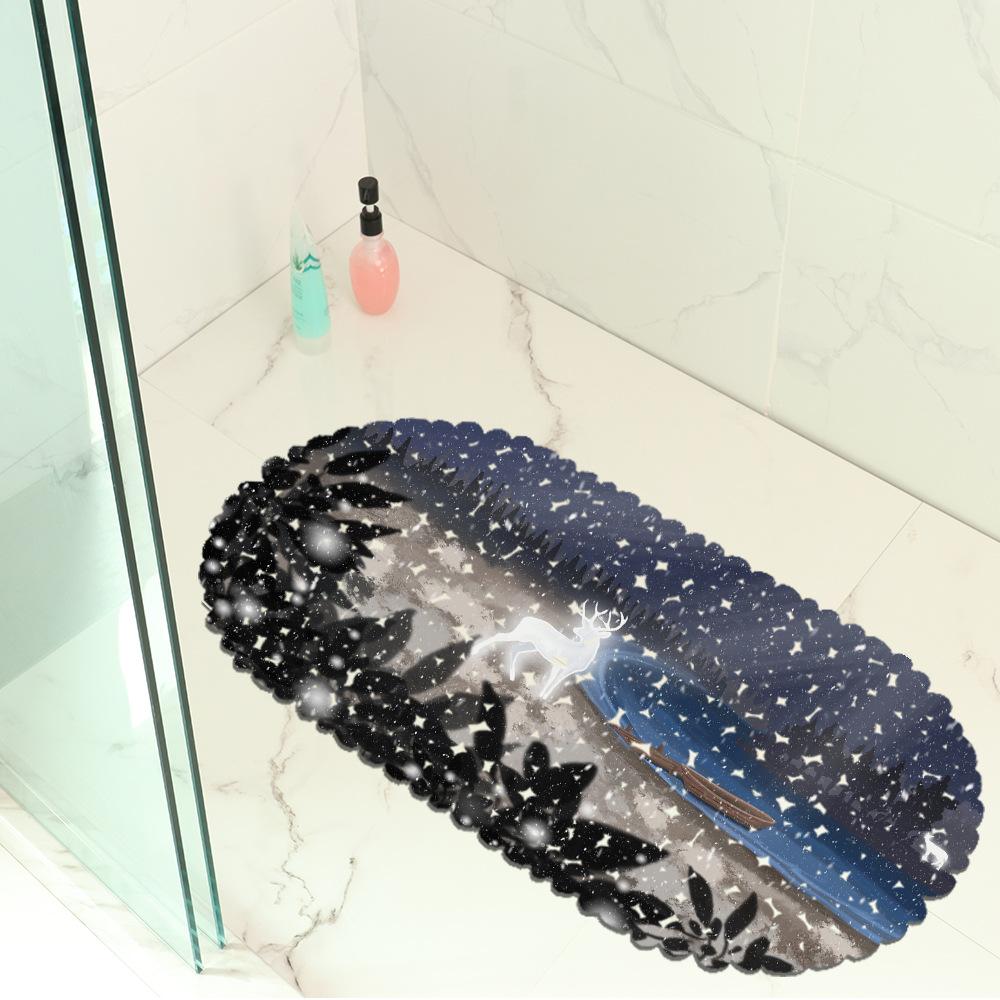 Light And Shadow Elk Picture Balcony Bathroom Mat Hydrophobic Non-Slip Door Mat Swimming Pool Public Places Non-Slip Floor Mat