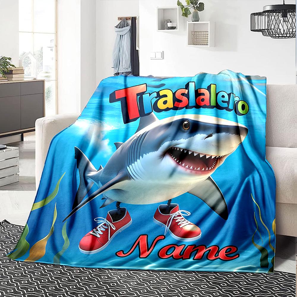 Customiz Name Personality Italian Brainrot Animal  Blanket Soft &Warm Sofa Office Bed Travel Lunch Break Blanket, Gift Suitable All Seasons