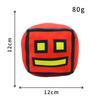 Juguetes de Peluche Cubo Geometry Dash Almohada Pequeña Muñeco de Peluche Relleno Colgante Cuadrado Juego Lindo Decoración para el Hogar Regalo de Cumpleaños para Niños