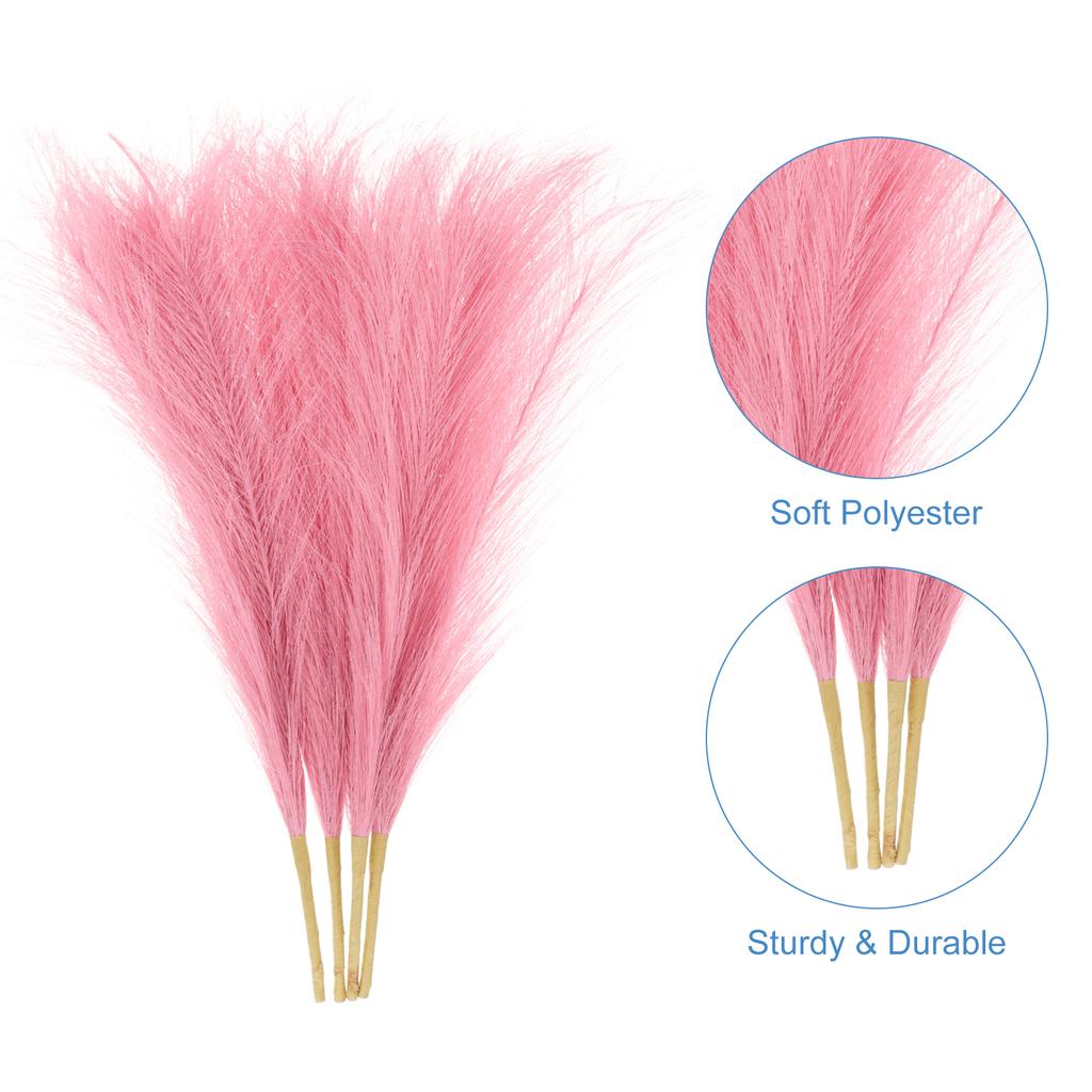4 Stück 45cm Künstliches Pampasgras Fake Pflanze Schilf Falsches Pampasgras DIY Strauß für Hochzeit Party Haus Wohnzimmer Dekoration