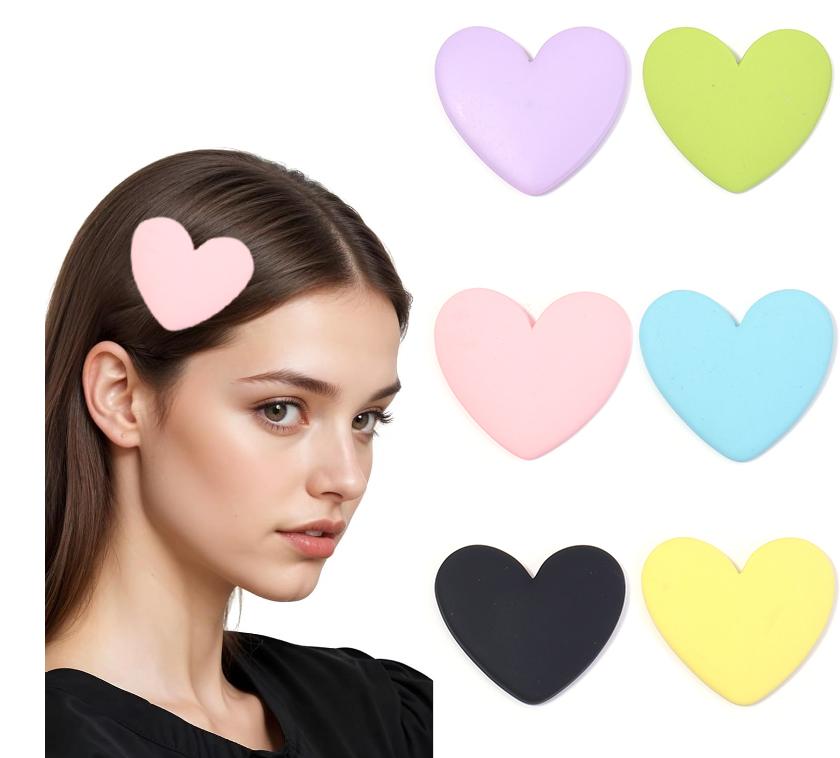 10pcs/lot Colorful Cute Flatback Resin Heart Cabochons DIY Handmade Headwear Hairpin Decoration Jewelry Making Accessories