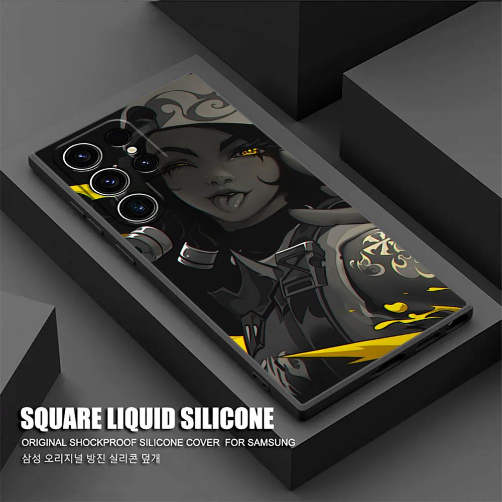 Hot Video Game Neon Valorant Killjoy S26Ultra Case For Samsung Galaxy S26 S25 S24 S23 S20 S21 FE S22 Ultra Plus Soft Phone Cover