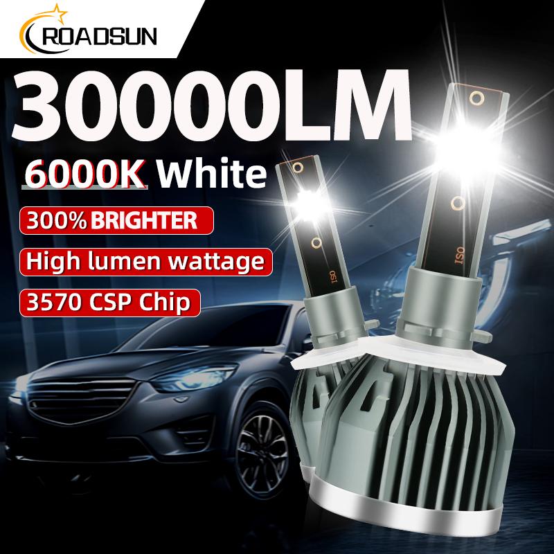Cooling System 30000LM  880 Car LED Headlight Bult in Driver High Quality 3570 CSP Chips LED Bulbs