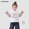 Girls' Long-Sleeve Faux Two-Piece Casual T-Shirt