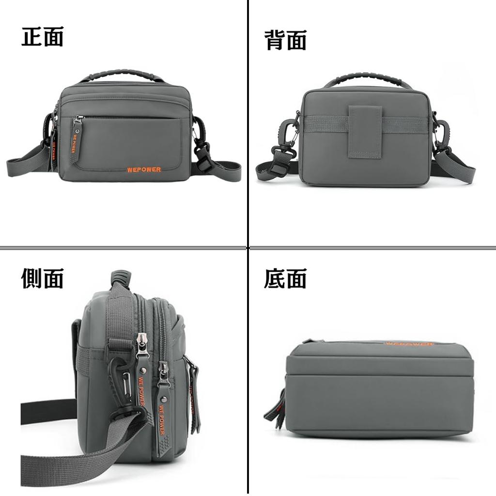 Calomonte Waterproof Horizontal Body Shoulder Waist or Carry on the Shoulder 3-Way Bag, Compact, Lightweight, Multifunctional, Crossbody, Handle, Bag,