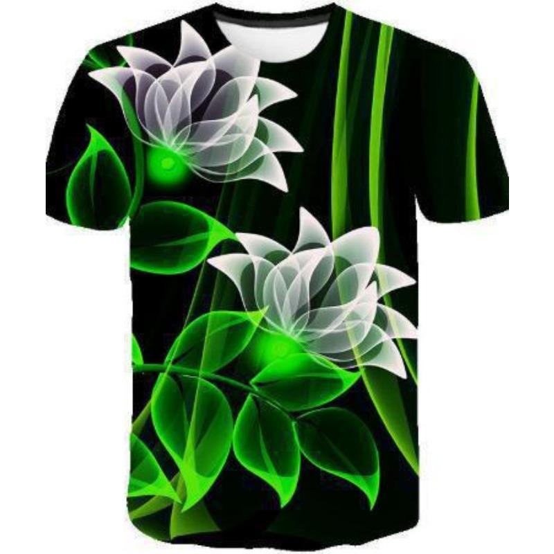 Men's Casual Digital Printing Trend T-shirt Digital Printing 3D T-shirt