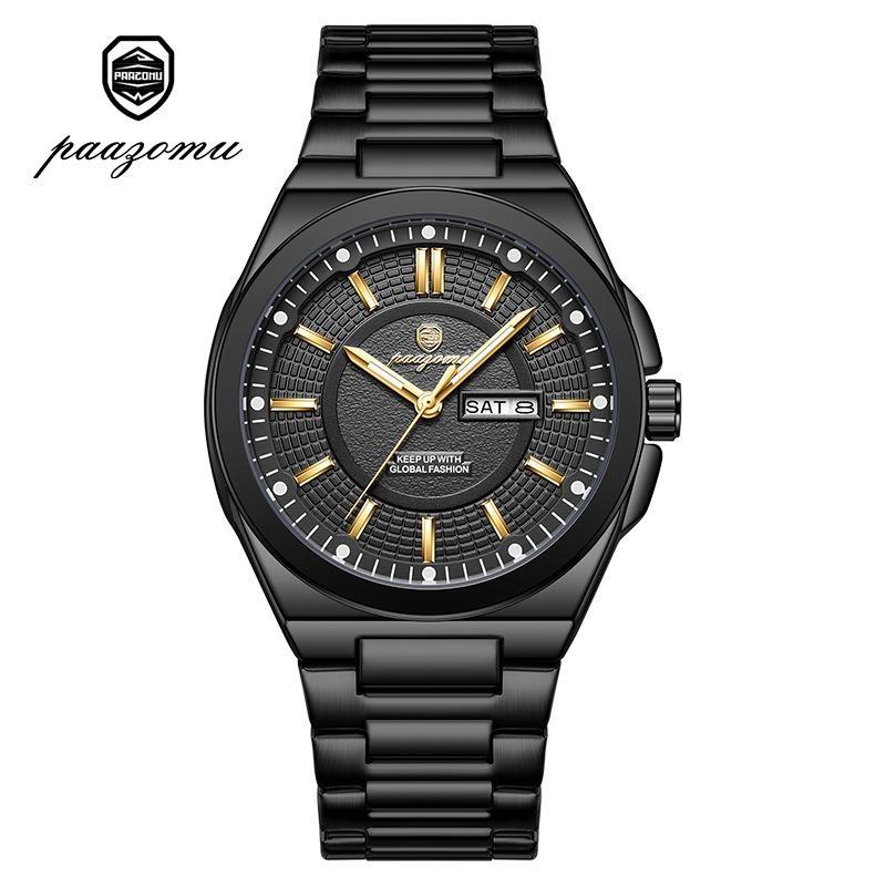 Fashion Classic Man Watch Waterproof Luminous Date Week Luxury Men Watch Stainless Steel Quartz Business Men's Watches