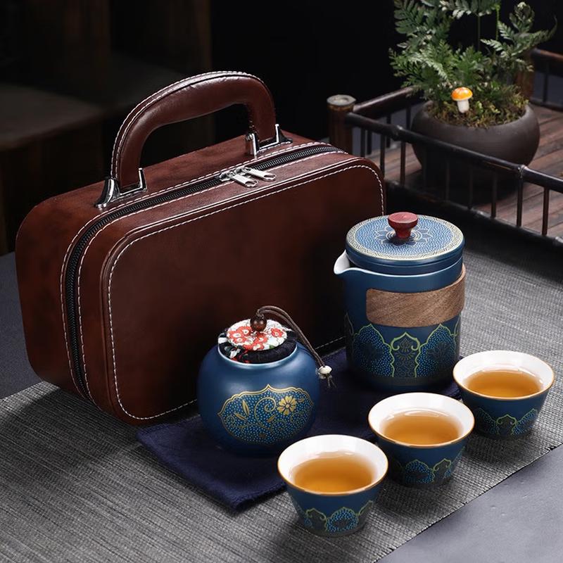 Portable Ceramic Travel Tea Set