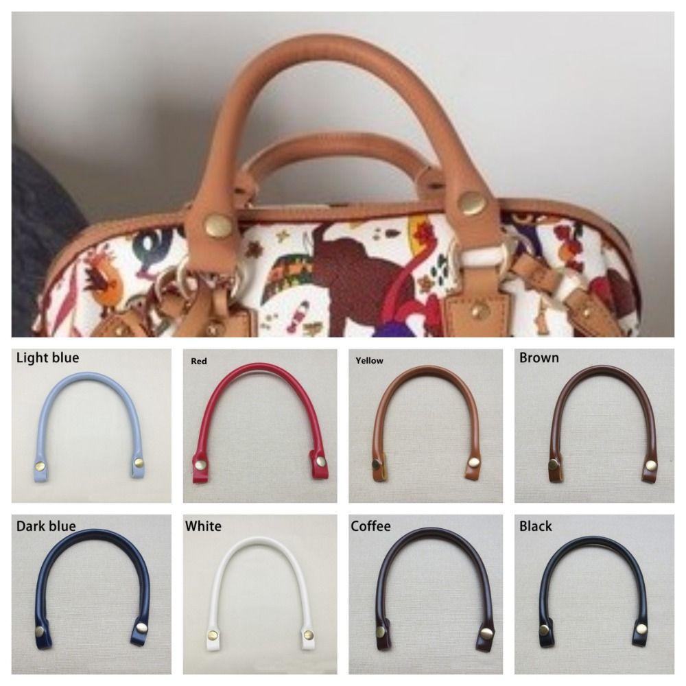 Solid Color Bag Handles PU Leather Tote Bag Straps Bag Accessories Bag Straps for Handbags Women