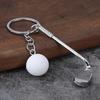 Keychain Pendant Zinc Alloy Texture Golf Charm Lightweight Portable Key Chain Backpack Bag Accessory