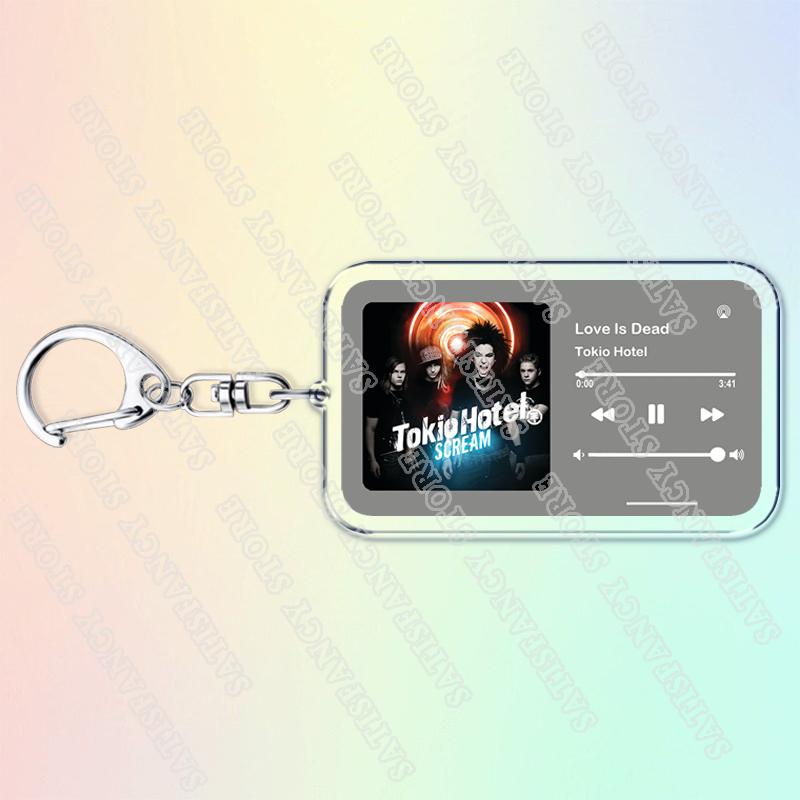 Portachiavi Musicali Tokio Hotel per Donne Accessori Borsa Automatico Schrei Monsoon Tom Bill Kaulitz Canzoni Portachiavi Gioielli Regali per Fan