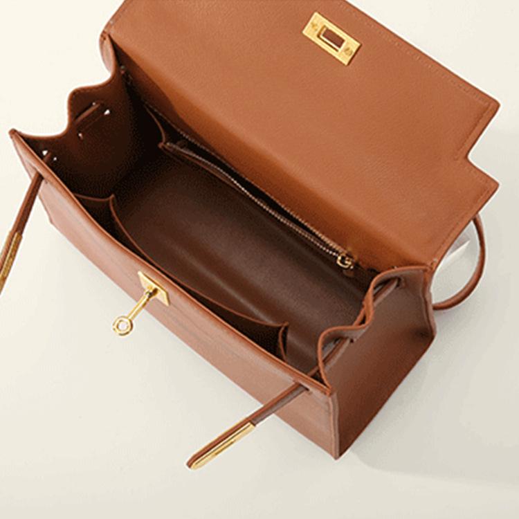 Kelli Bag Genuine Leather 2025 New Women's Bag Hand-carried High-end Handmade One-shoulder Crossbody Portable Women's Bag