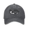 No Fear No Fear E Stampa Occhi Cappellino in Denim Lavato Cappellini da Baseball Casual Cappello Regolabile Estivo Unisex Cappellini da Baseball