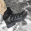 High-top Boots Men Anti-slip Warm Comfortable Plush Outdoor Hiking Shoes Men Breathable Lace-up Casual Sports Shoes Men