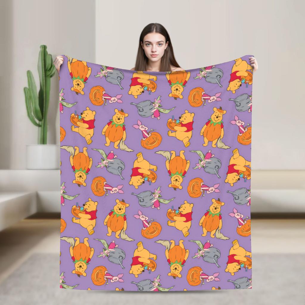 W-Winnies the P-Pooh Blankets Quality Warm Soft  Bedding Throws Winter Kids Adult Couch Chair Aesthetic Bedspread