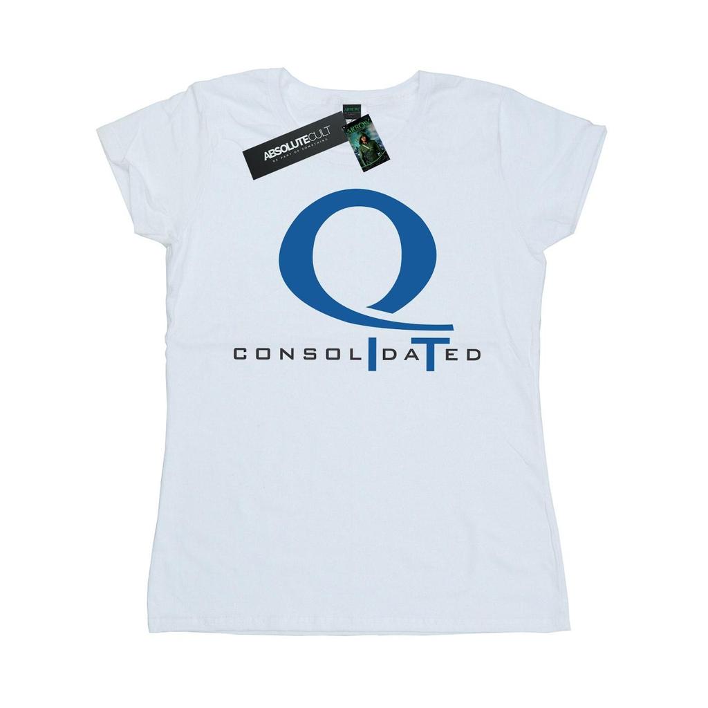 DC Comics Womens/Ladies Arrow Queen Consolidated Logo Cotton T-Shirt