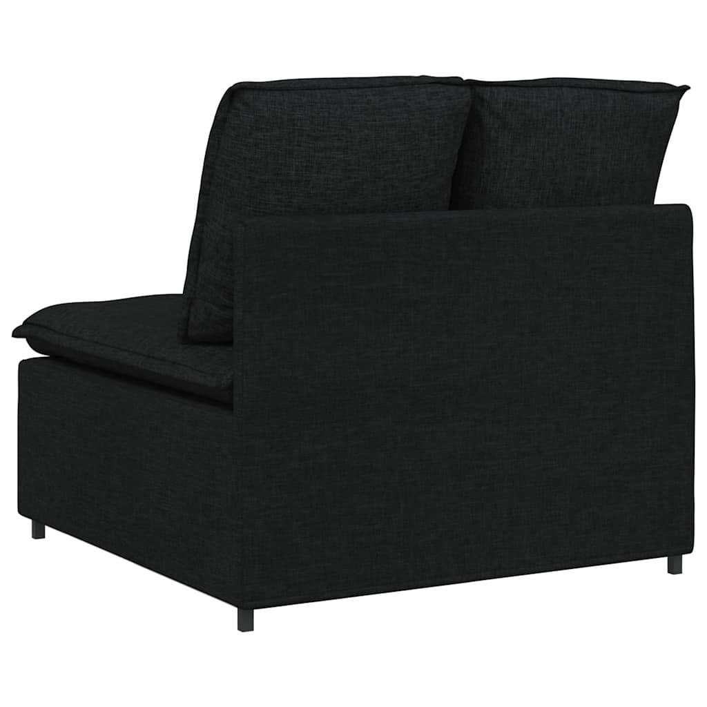 Modular Sofa Center Module with Cushions Black 100 Cm