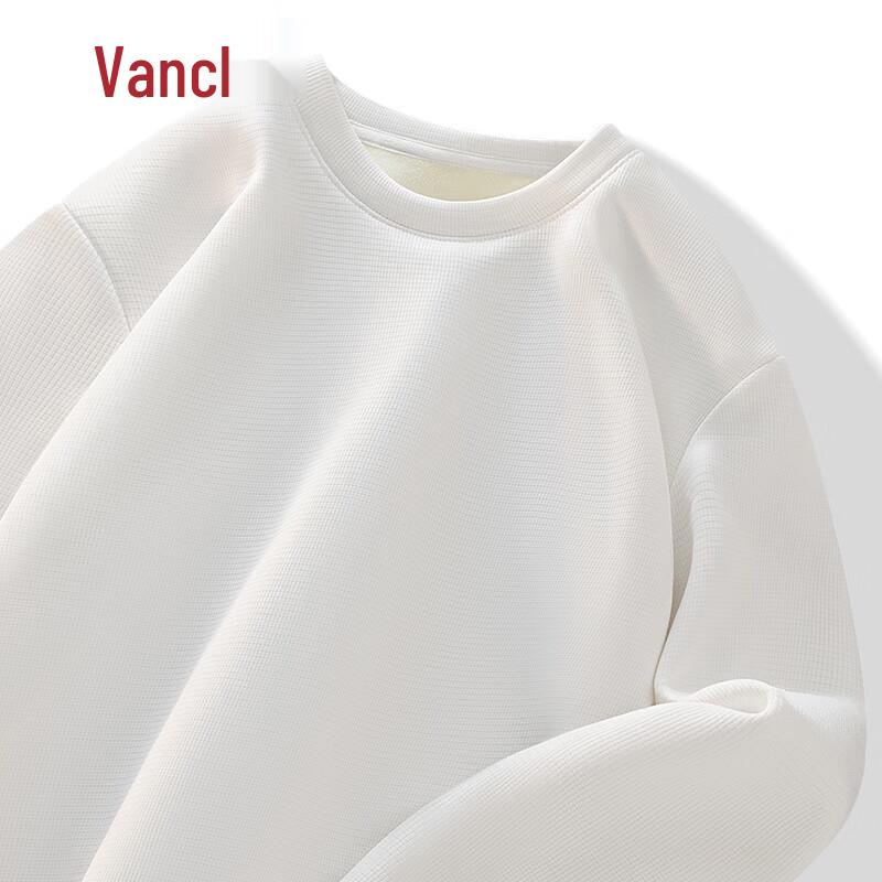 VANCL Men's Fleece-Lined Waffle Knit Long-Sleeve T-Shirt