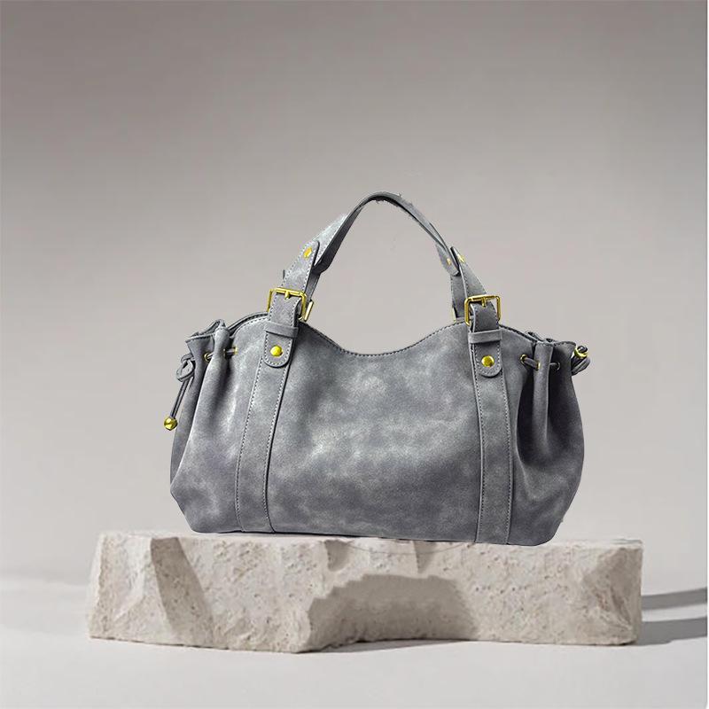 Sac Baguette Plissé Uni Rétro 2026 - Sac à Main Décontracté pour Femme à Épaule Unique Sous le Bras