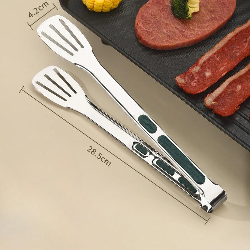 

Кухонные щипцы для гриля, зажим для шведского стола, нескользящие щипцы для еды из нержавеющей стали, многофункциональные кухонные принадлежности, кухонные принадлежности светло-серый