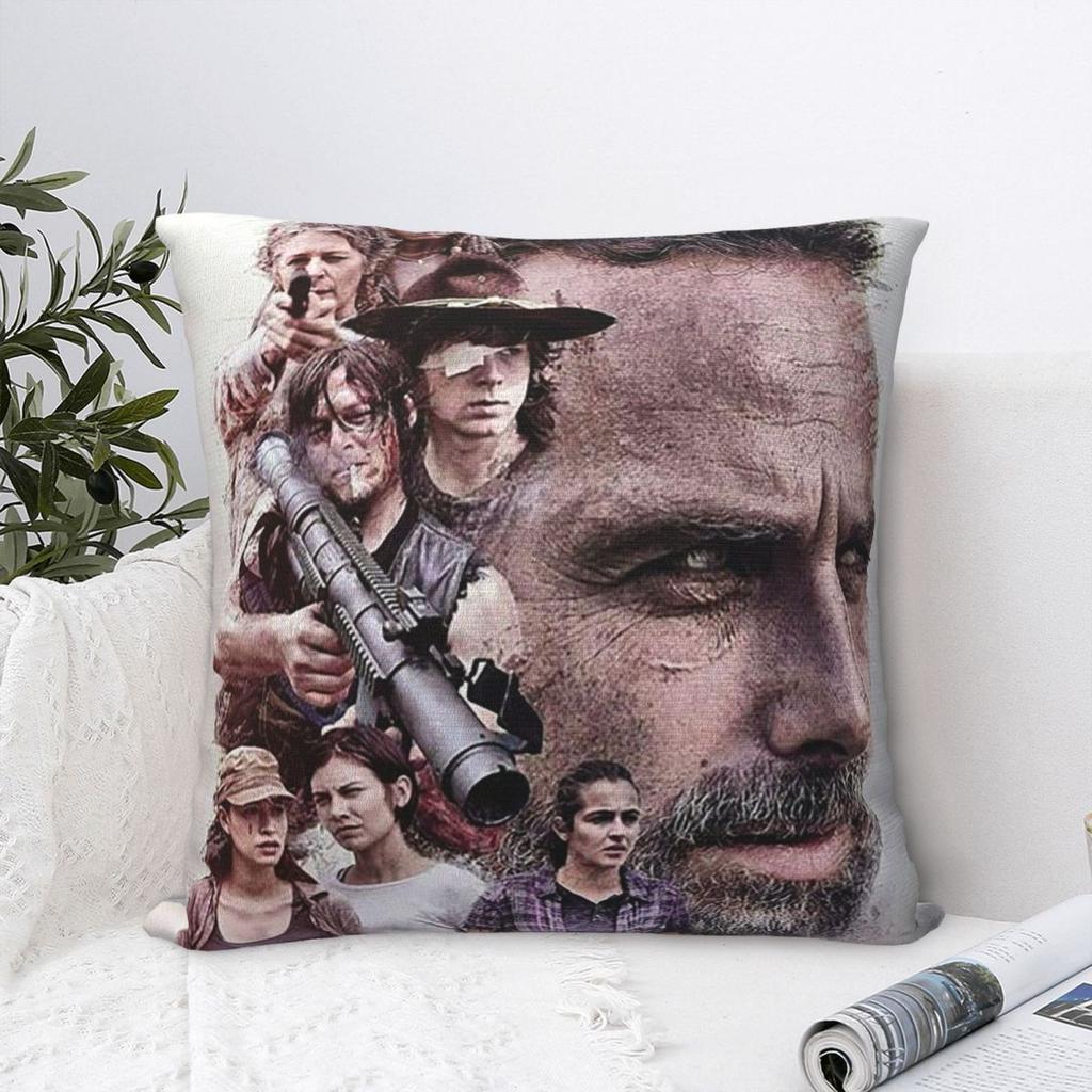 Linen Walking Dead Pillowcase Polyester Cushion Comfort Throw Pillow Sofa Decorative Cushions Used for Home Bedroom Living Room